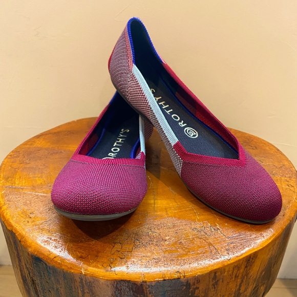 Rothy’s berry colorblock round toe flat - Picture 1 of 7